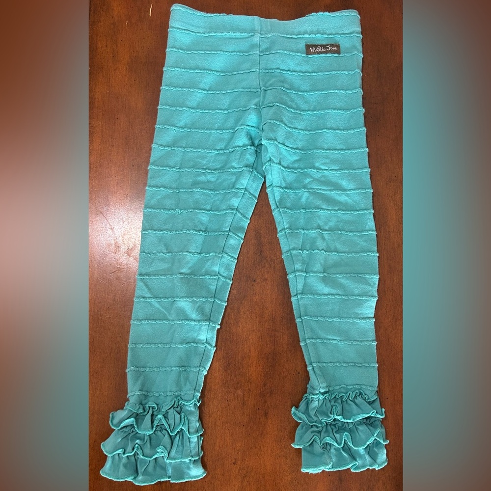 Matilda Jane Teal Ruffle Leggings